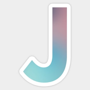 Gradient Letter J Initial Alphabet Sticker